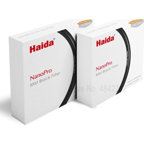 Optical glass NanoPro Black Pro Mist 1/4 1/8 Lens Filter 52/58/62/67/72/77/82mm Video camera portrait hazy soft focus diffusion