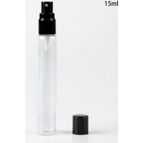 Wholesale 15ML Clear Portable Glass Perfume Bottle With Sprayer Empty Spray Perfume Vial For Traveler LX1249