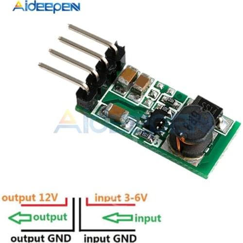 DC 3.3V 3.7V 5V 6V 1A/1.2A to 12V Step-Up Power Supply Boost Voltage Regulator Converter Module Board