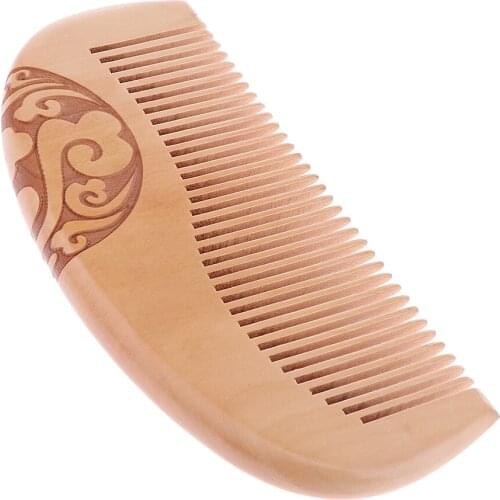 Simple Mahogany Hair Brush Static Natural Massage Hairbrush Wide Teeth Comb