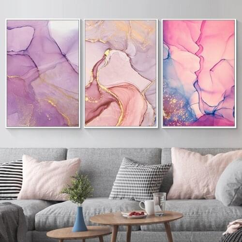 Modern Abstract Luxury Poster Canvas Painting Gold Art Colorful Picture Home Decor Wall Art Nordic Print for Living Room Decor