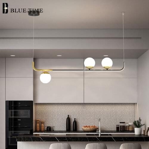 Nordic Modern Led Pendant Light 110CM Metal Chandelier Pendant Lamp for Dining room Kitchen Living room Ceiling Hanging Lamps