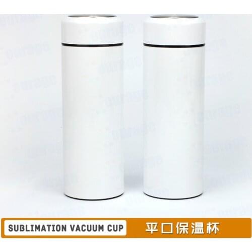 Outdoor flat mouth heat transfer thermos cup sports kettle blank coating thermos mountaineering kettle thermos cup wholesale