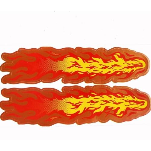 16CM Fire Flame sticker motorcycle sticker chopper dirt bike pit bike ATV scooter waterproof