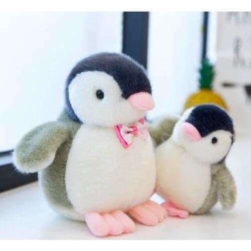 13cm Baby Dolls Stuffed Toys Cute Cartoon sound Penguin Small Soft Toy Mini Plush Animals Brinquedo Birthday Gift on car/bed