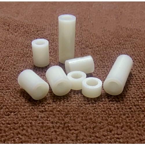 20pcs M5 round hole ABS plastic spacer hollow support column PCB circuit board straight tube insulation column