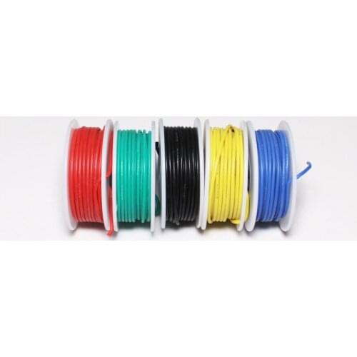 30/28/26/24/22/20/18awg (5 colors Mix Stranded Wire Kit ) Silicone Wire Rubber Insulated Electrical Wire Hook-up Wire Cable