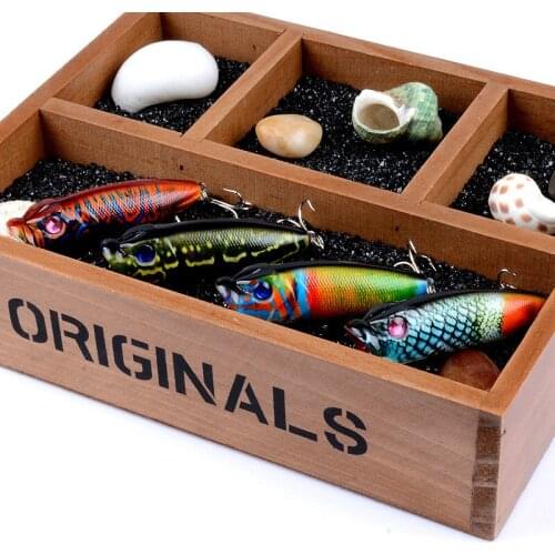 4Pcs/Lot Floating Wobblers Sea Fishing Bait Popper Lures Simulation Artificial Plastic Hard Swimbait Isca Tackle