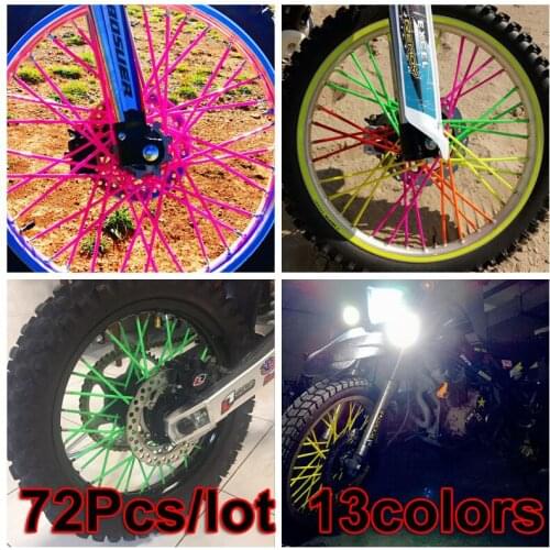 72pcs*23.5CM Universal For Motorcycle dirt Bike Off Road Wheel Rim Spoke Shrouds Skins Covers
