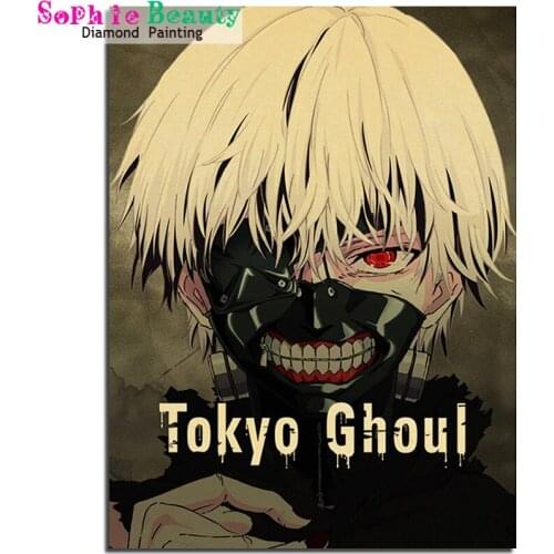 Diamond Painting Japanese Anime Tokyo Ghoul Full Square/Round Drill Diamond Embroidery Cartoon Cross Stitch Kids Gift 211025
