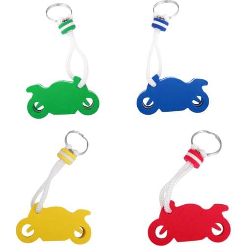 4pcs Kayak Canoe Keychain Floats Sailing Boating Floating Keyring Motorcycle Shape