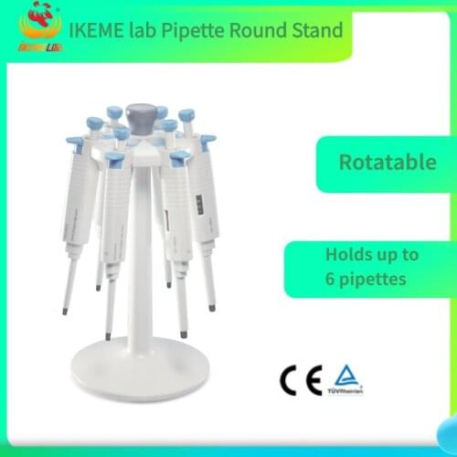 DLAB Pipette Holder Free Rotation Round Stand Holds up To 6 Pipettes