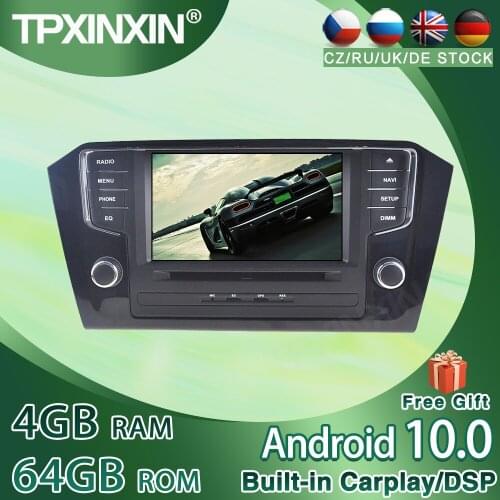 For VW/Volkswagen PASSAT 2015 2016 2017 4+64G Android 10.0 Car Radio GPS Player Car Multimedia Player Head Unit Tape IPS PX5 PX6