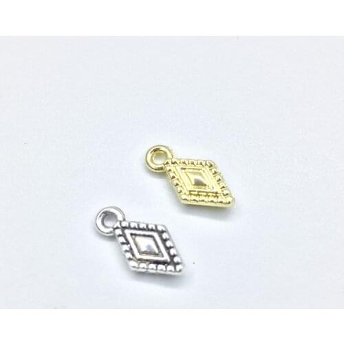 Eruifa 20pcs 6*13mm gold/Silver plated Drop Zinc alloy Charms Pendant Jewelry DIY Necklace Bracelet Earrings 2 colors