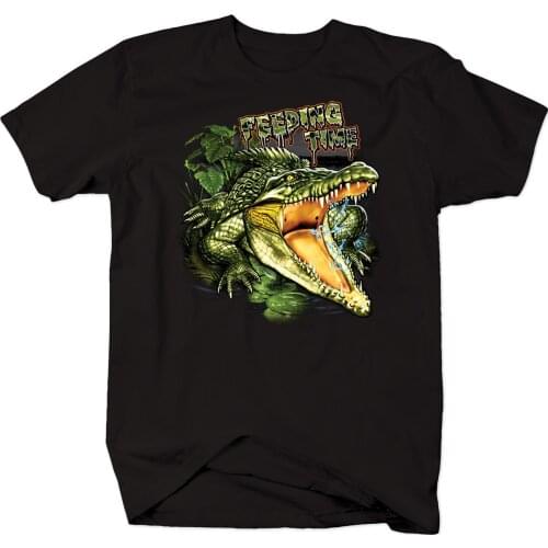 Endangered Alligator Swamp Animal Crocodile Hunting T-Shirt. Summer Cotton Short Sleeve O-Neck Mens T Shirt New S-3XL