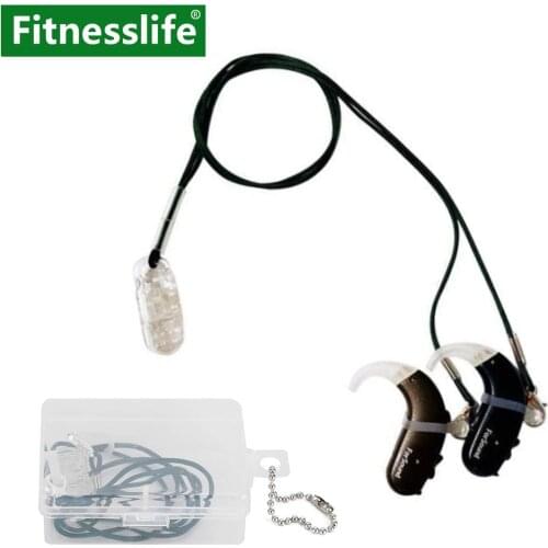 Hearing Aid Cable Anti-Lost Lanyard Clip Fixation Cord Holder Portable Hang Rope Behind Ear Cochlear Implants Storage Case