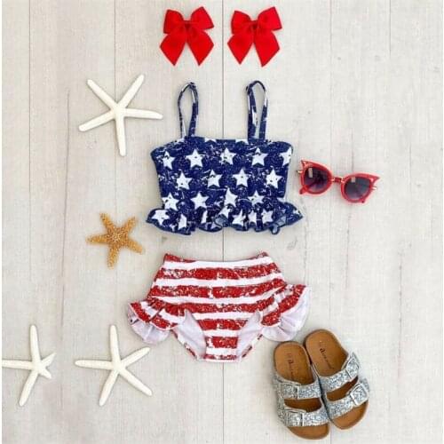 Summer Toddler Kids Baby Girl Bikini Sets 1-6Y Ruffle Swimwear Swimsuit Bathing Suit Beachwear