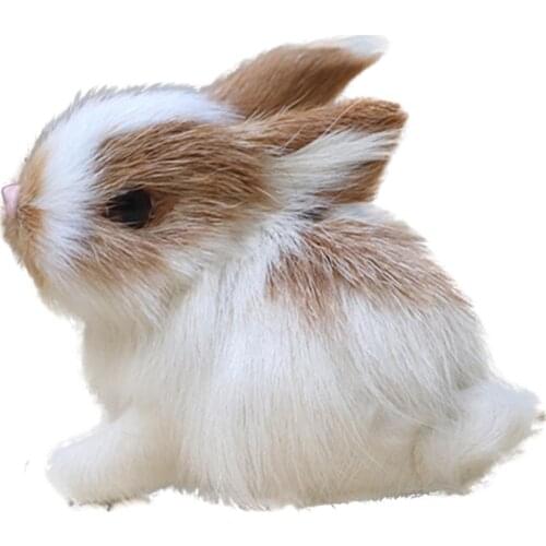 Lovely Simulation Animal Doll Rabbit Plush Sleeping Stuffed Toy Kids Gift Decor