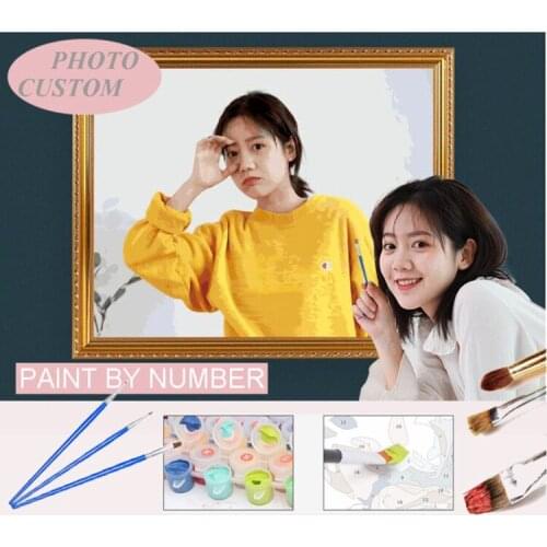 Personality Photo Customized DIY Painting By Numbers Picture Drawing Coloring by Numbers Acrylic chilren adult DIY frame