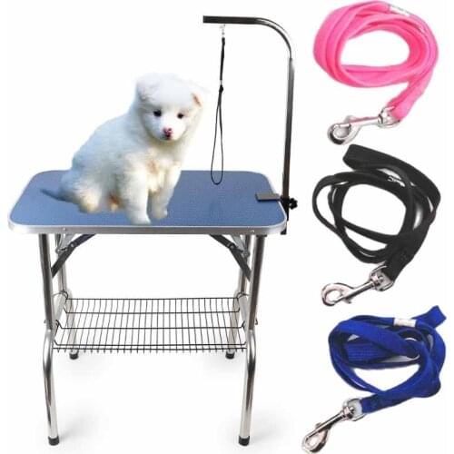 2 Pcs Nylon Dog Leash Adjustable Pets Noose Loop Lock Clip Rope Durable Grooming Table Sling Cats Restraint Ropes for Bath Desks