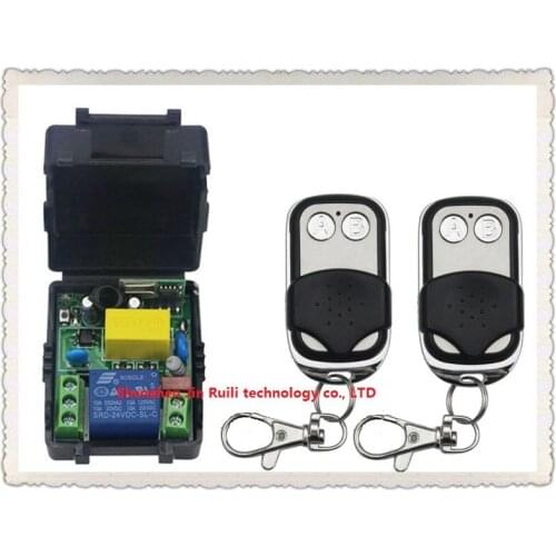 NEW AC220V 1CH 10A Radio Controller RF Wireless Push Remote Control Switch 315 MHZ 433 MHZ teles witch 2 Transmitter + Receiver