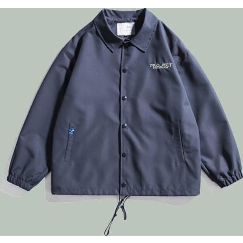 NEW Harajuku Embroidered Jacket Men Spring Solid Color Letter Printing Jackets Streetwear Oversize 2021Campus Bomber Coats