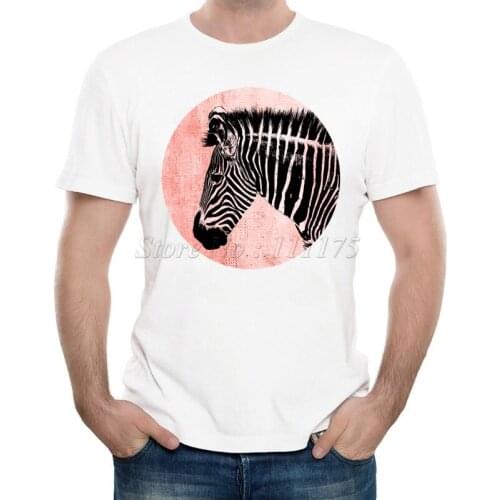 New Arrivals 2019 Mens Retro Zebra Printed T Shirt Cool Tops High Quality Casual Short Sleeve Tee