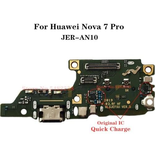 Original USB Charging Dock Port Flex cable For Huawei Nova 7 Pro JER-AN10 Charger plug board with Microphone SD/SIM Card Reader
