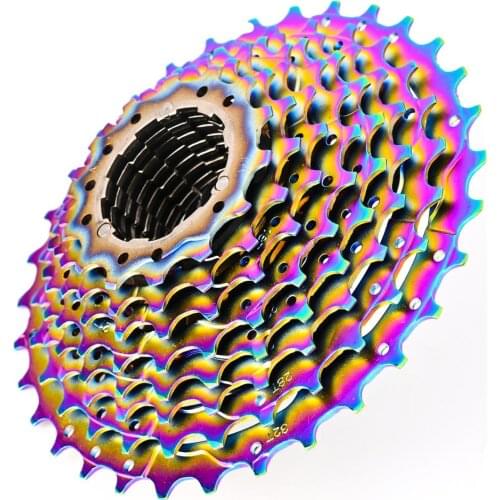 RACEWORK road bike flywheel stainless steel 11-speed 22.2MM 11-28T 11-32T gold card ultra-light rainbow color 310g