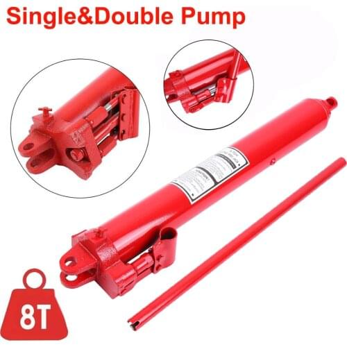 Samger Hydraulic Jack 8Ton Car Hydraulic Long Ram High Lift Manual Engine Lift Hoist Cherry Picker Single Double Pump Tools