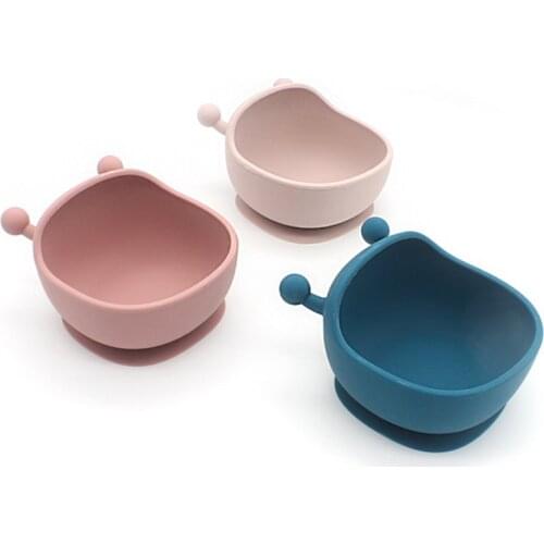 1PC Baby Bowl BPA Free Silicone Feeding Supplies Chewing Food Grade Newborn Accessories Bebe Waterproof Tableware Silicone Dishe