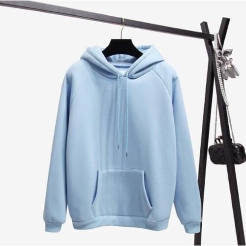 Winter Casual Fleecet women Hoodies Sweatshirts long sleeve yellow girl Pullovers loose Hooded Female thick coa
