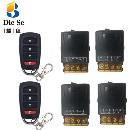 Smart Home 433MHz Universal Remote Control AC 220V 30A 1CH Rf Relay Receiver and 4 Button Transmitter for Light/Home Appliance