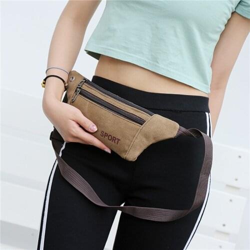 Breast Package Waterproof Outdoor Sports Bag Canvas Pouch Korean-Style Waist Bag Fanny Pouch Crossbody Male Banana Bag 2021