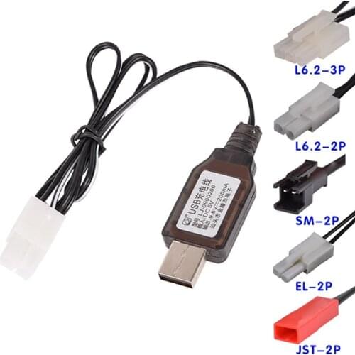 9.6V Charger For Ni-Cd/Ni-Mh Battery input DC 5V 2A Output 9.6V 200mA with EL/JST/SM/L6.2-2P/L6.2-3P For RC car ship Robot tank