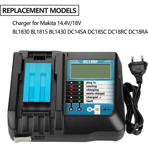 DC18RC Li-Ion Battery Charger 3A Charging For Makita 14.4V 18V Bl1830 Bl1430 Dc18Ra Electric Power DC18Rct Charger USB Prot