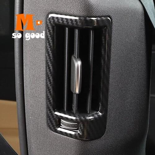 2018 For Volvo XC60 Car Rear B-pillar Air Outlet Panel Decoration Cover Trim ABS Carbon Fibre Auto Interior Accessories Styling