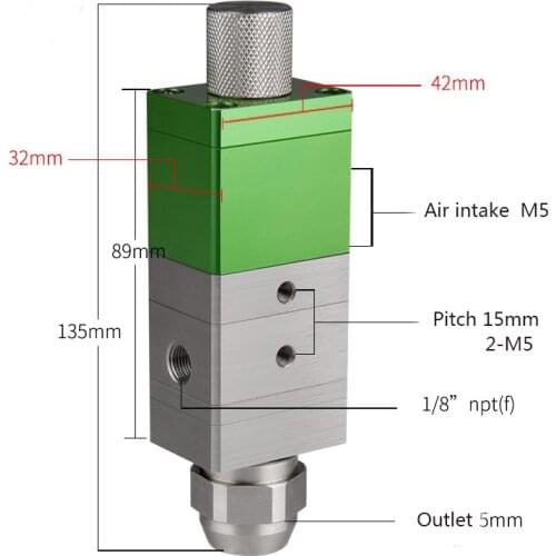 32AB single cylinder double liquid dispensing valve suction type AB double cylinder double liquid mixing valve 1:12:1 adjustable