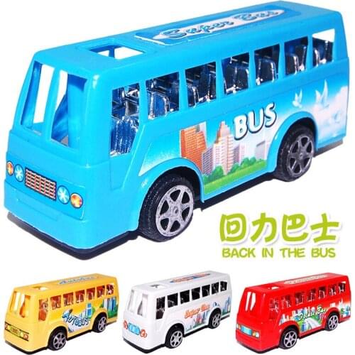 Pull Back Car The Bus To Power Toy Child Baby Nursery Toys Educational 5-7 Years Plastic 2021