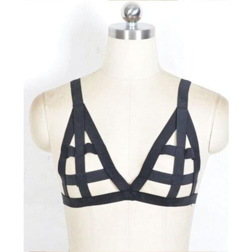 Back Square Exotic Apparel harness cage bra sexy lingerie Offbeat Bikini Harajuku Gothic sex products bondage harness cage bra