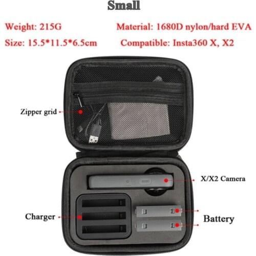 Storage Case Carrying Bag Panoramic Camera Handbag Box for Insta 360 ONE X X2 448F
