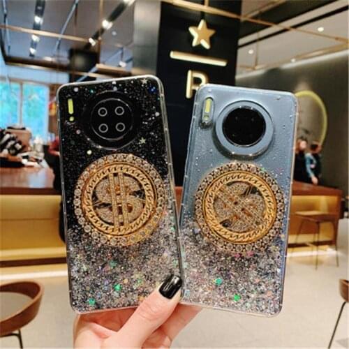 Bing Jewelled Dollar Turnplate Phone Case for Huawei P30 P20 Pro P40 Lite E P10 P9 P Smart 2020 Z Plus Pro 2019 Soft Star Cover