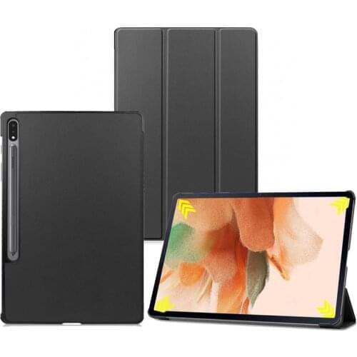 20PCS/Lot Tri-fold Folio Slim Stand PU Leather Case For Samsung Galaxy Tab S7 FE 12.4 T736 T730 Luxury Tablet Cover