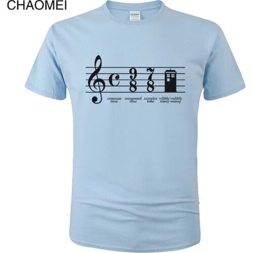 Wibbly wobbly timey wimey T Shirt Men 2019 Summer Cotton Short Sleeve Print T-Shirt Cotton Tops Tees Male Shirt C65