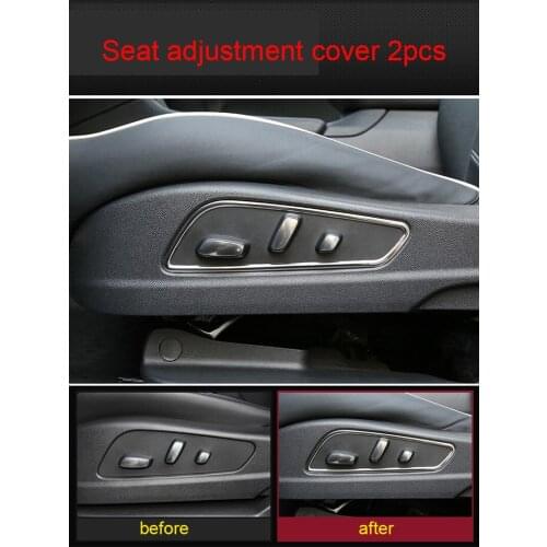 For Cadillac XT4 chrome Car interior Seat adjustment cover 2pcs