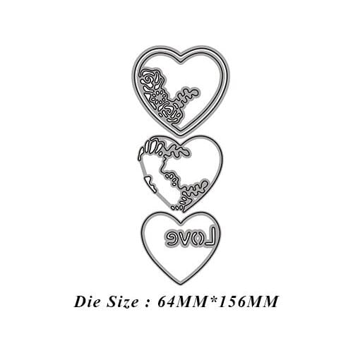 JMCRAFT 2021 New Cute Loving Heart And Flower Metal Cutting Dies Scrapbook Mold Cutting Mold DIY Crafts Handmade Dies