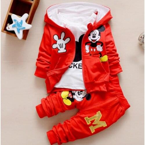 Toddler Baby Girls Boys Clothing Sets Spring Autumn Kids Outfits Hoodie+T-shirt+Pants 3pcs Tracksuit Children Clothes Sport Suit