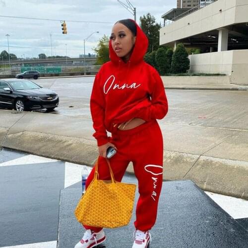 Imcute Two Piece Outfits for Women Fall Clothes Long Sleeve Hoodies and Pants Sweat Suits Lounge Wear Matching Sets Tracksuit