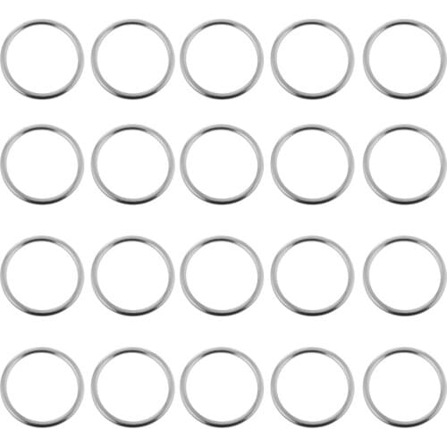 20pc Seamless Stainless Steel O Round Rings Circle Craft Webbing Boat 3x25mm