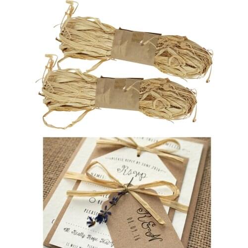Natural Raffia Paper Ribbon 2 x100g Paper Raffia Ribbon Perfect for Florist Bouquets Weaving Decoration Christmas Gift Wrap